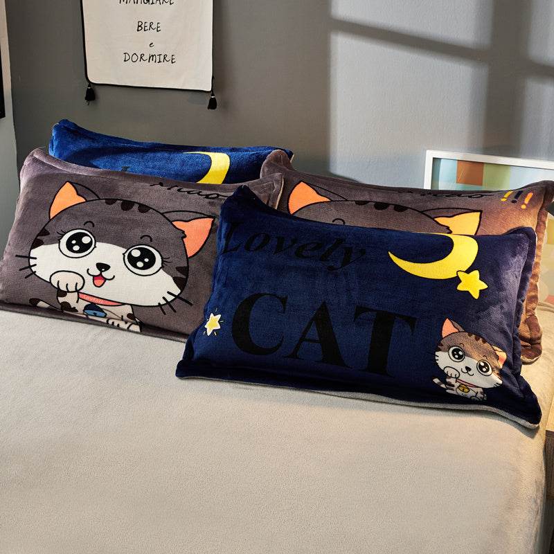 Pillowcases With A Pair Of Warm Coral Fleece - Mubimart