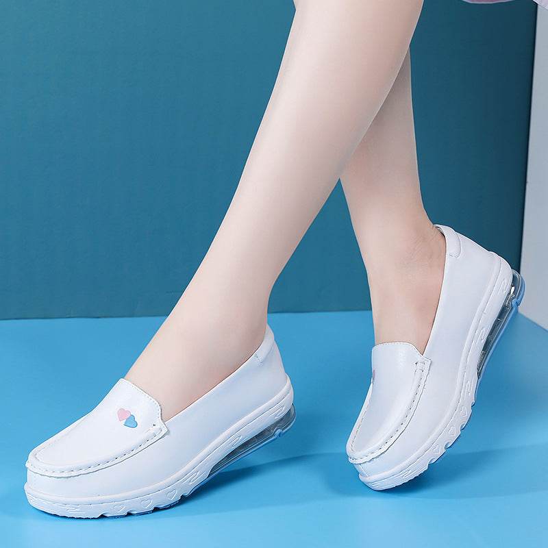 Women's Wedge Heel Comfortable Flat Work Shoes - Mubimart