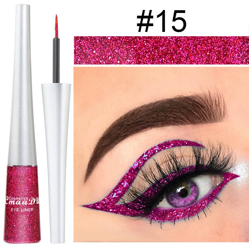 Creative Multicolor Glitter Powder Liquid Eyeliner - Mubimart