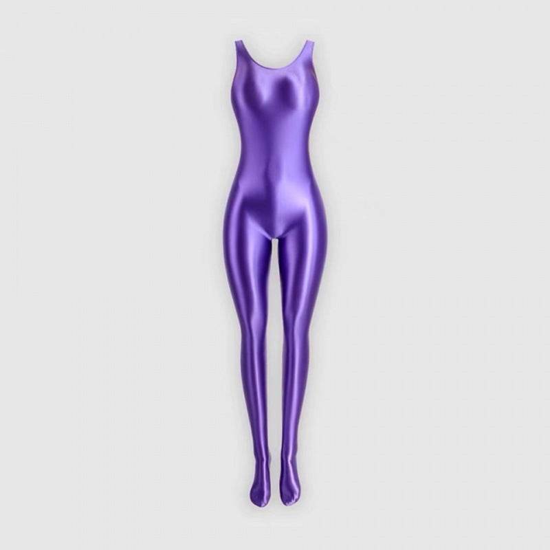 Stretch Gloss Bodysuit Shapewear Vest Leggings Ladies - Mubimart