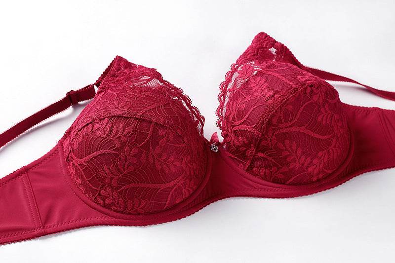 Plus Size Ultra-thin Mold Cup Cotton Bra - Mubimart