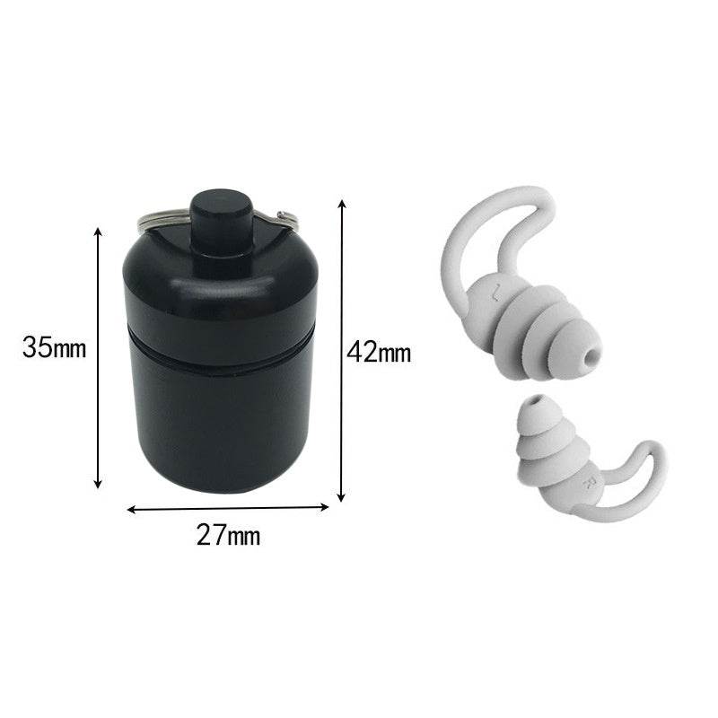 Noise-reduction Ear Plugs Aluminum Box Nano Silicone Soundproof Earplugs Sleep Soundproof Waterproof Earplug - Mubimart