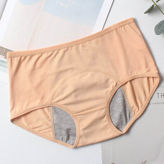 Women's Breathable Mid-high Waist Physiological Pants Leak-proof Sanitary Panties - Mubimart