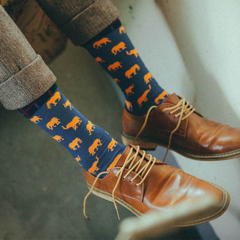 Men's Retro British Gentleman Mid-calf Length And Knee High Socks - Mubimart