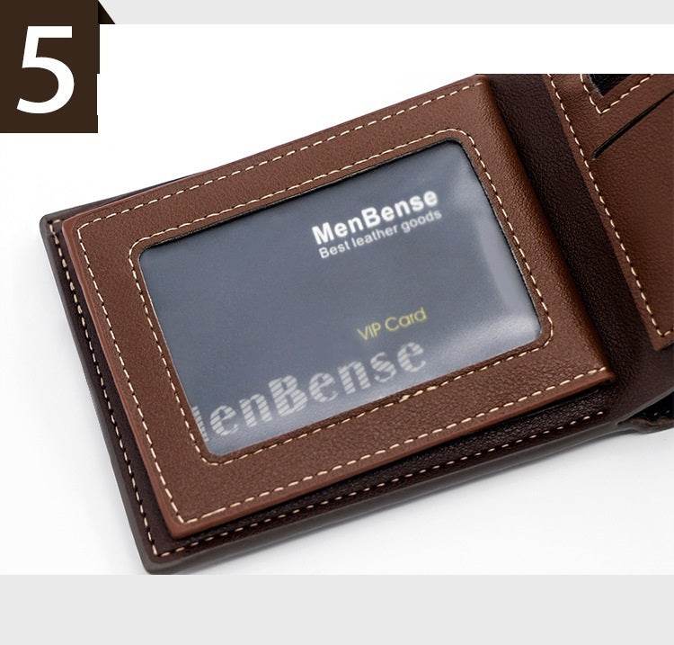 New Personalized Men's Short Wallet Fashion Silk Screen Wallet Men's Frosted Clutch Wallet - Mubimart