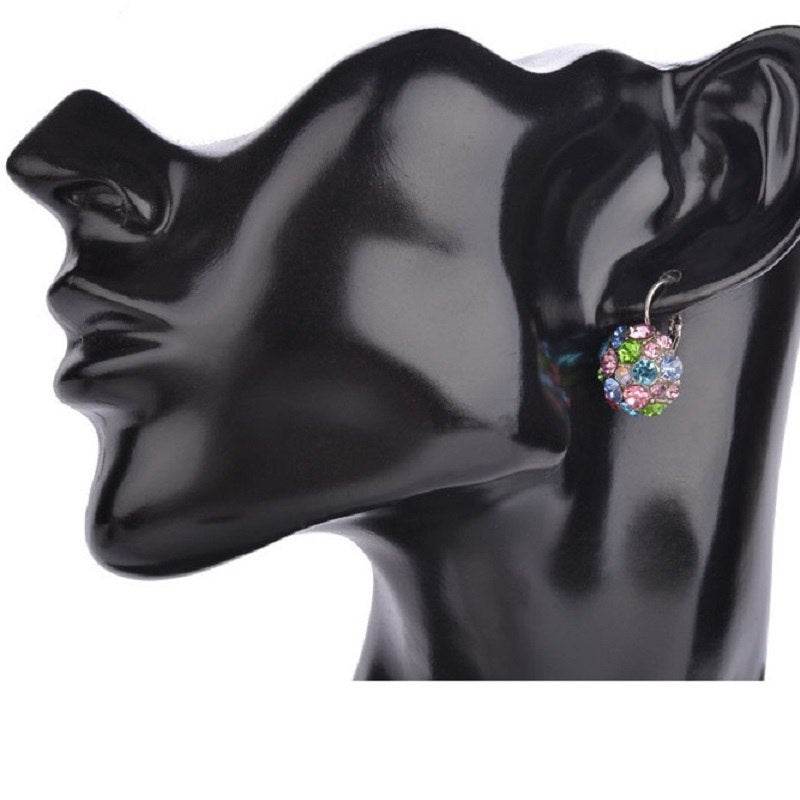 Gold Color Romantic Crystal Flower Hoop Earrings Fashion Wedding Earrings For Women Jewelry - Mubimart