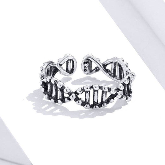 DNA sterling silver ring - Mubimart