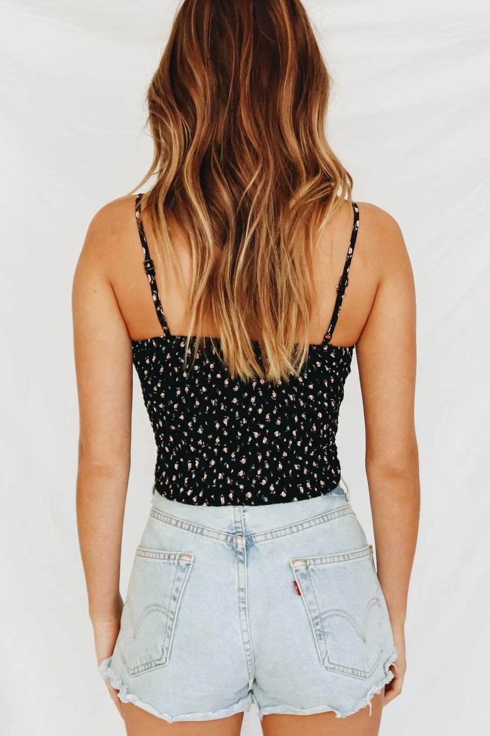 Niche retro short camisole top - Mubimart