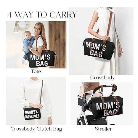 Weekender Bag For Women, Travel Duffel Bag For Women, Gym Bag Girls Traveling Mom Bag ,Carry On Tote Bag For Women Travel Sports Airplanes 3Pcs Set - Mubimart