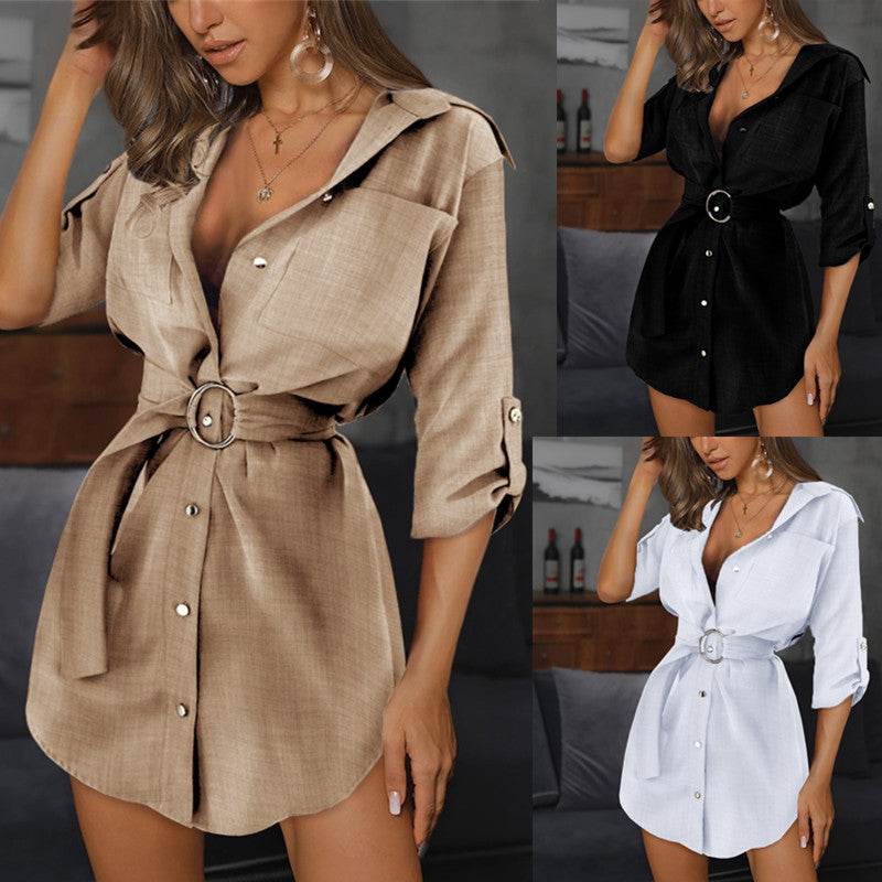 Ladies shirt dress - Mubimart