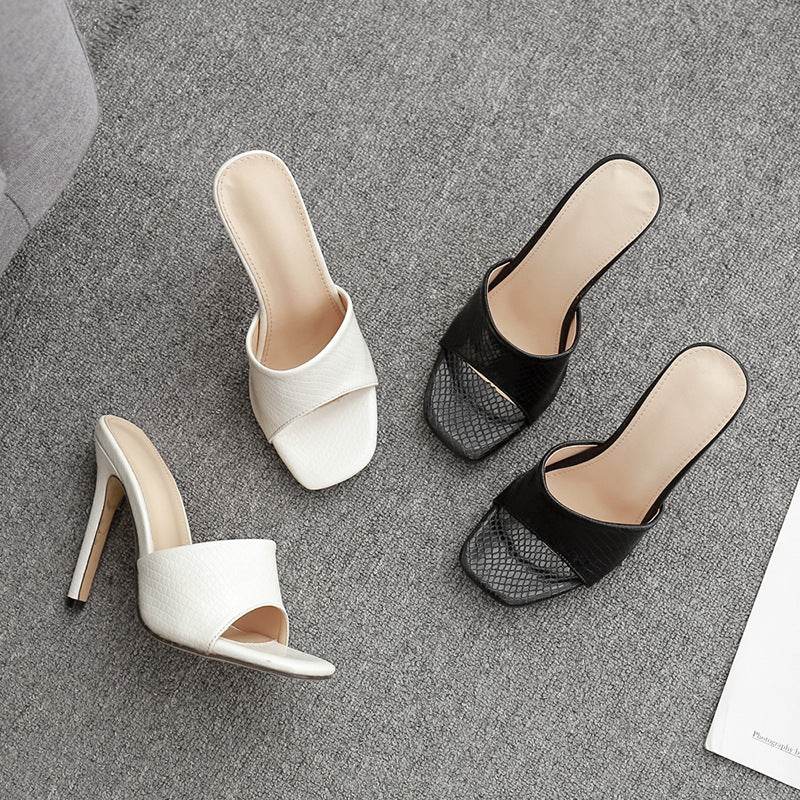 Stiletto pointed slippers - Mubimart