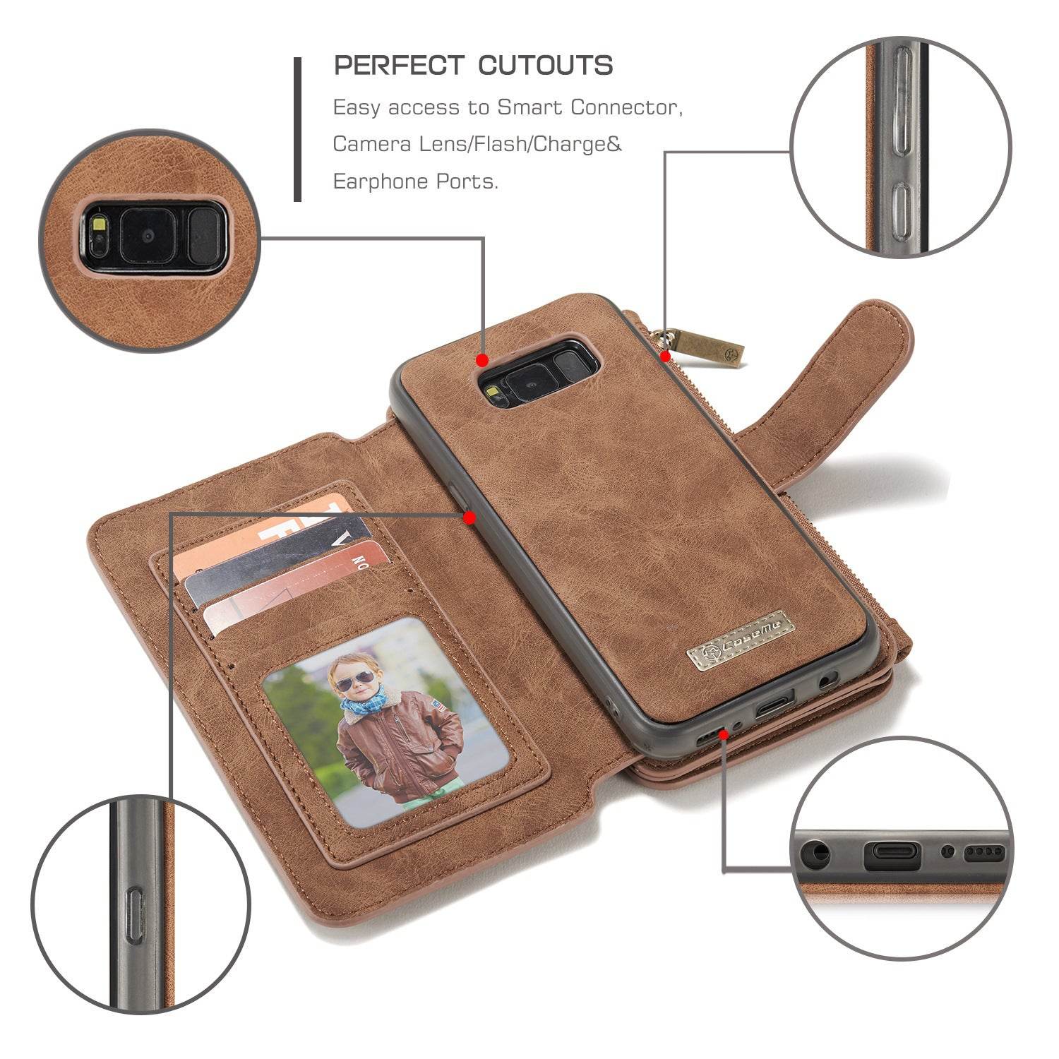 Samsung S8 Wallet Phone Case - Mubimart