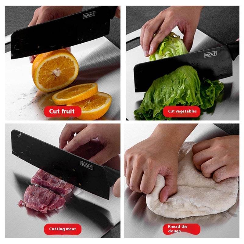 Kitchen Thickened Cutting Board Stainless Steel Cut Vegetables Meat Chopping Board Cooking Tools Anti-mold Cutting Boards Mats - Mubimart