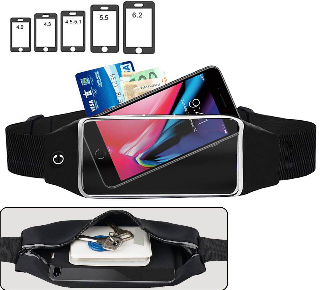 Touch Screen Clear Phone Waist Bag For Running Sports Fanny Pack - Mubimart