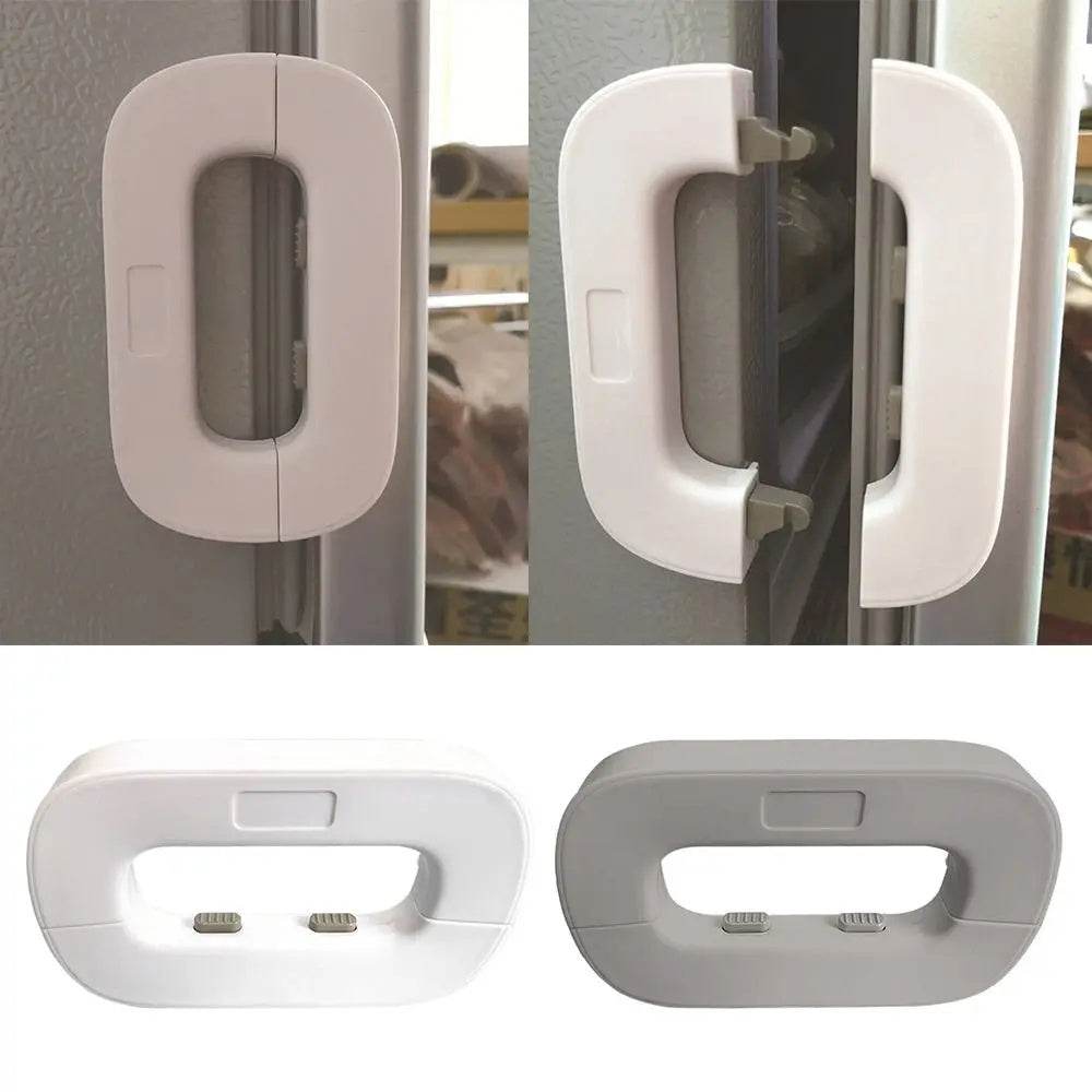 Household Refrigerator Lock Freezer Door Lock Toddler Children's Cabinet Safety Lock Baby Anti-pinching Safety For Baby Kitchen Gadgets - Mubimart