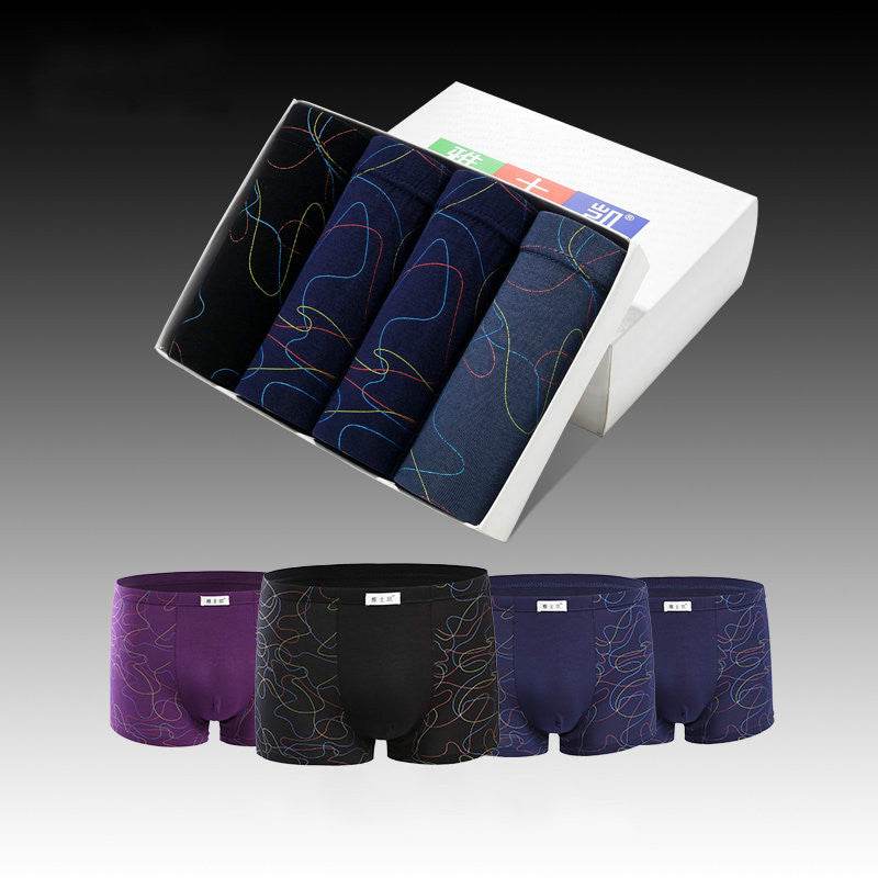 Men's boxer briefs 4pcs - Mubimart