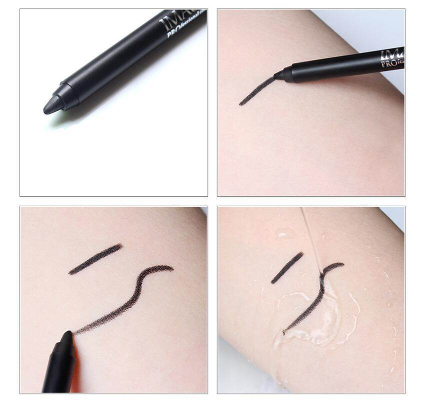 Imagic Brand 1pcs Black Waterproof Eyeliner Pen Pencil Makeup Beauty Cosmetic Tool1pcs Pencil Sharpener - Mubimart