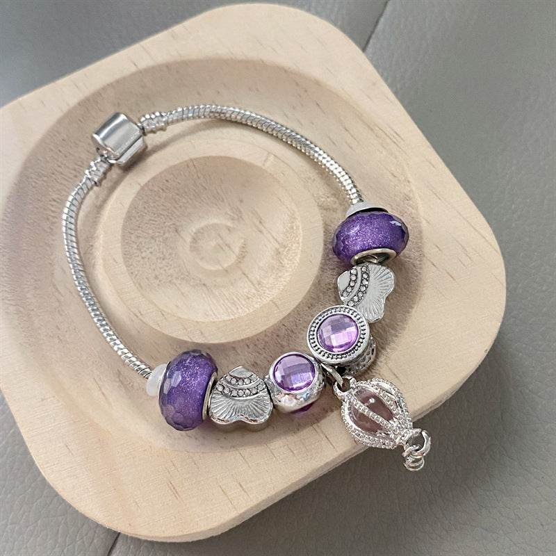 New Panjia Style Beaded Purple Hot Air Balloon Bracelet For Women - Mubimart
