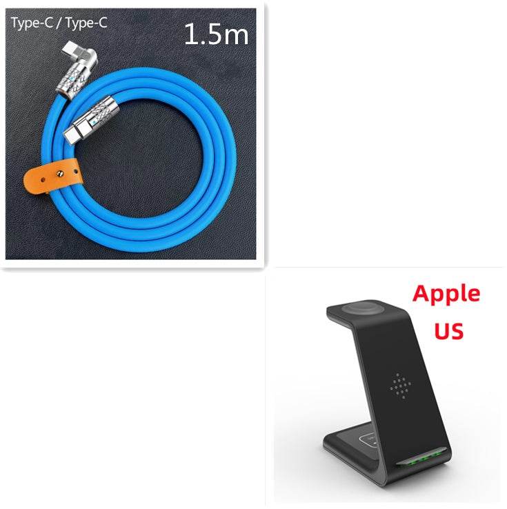 3 In 1 Fast Charging Station Wireless Charger Stand Wireless Quick Charge Dock For Phone Holder - Mubimart