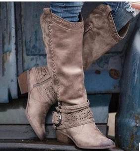 Martin boots, women's medium boots, Knights' boots - Mubimart