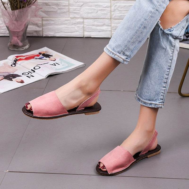 Fish mouth sandals women - Mubimart