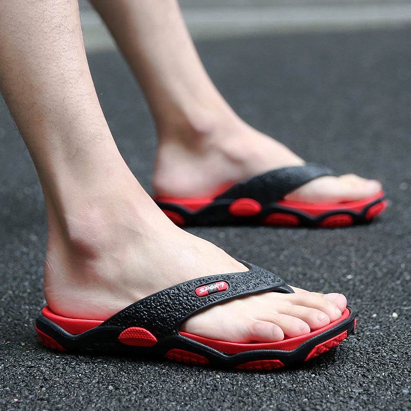 Summer non-slip pinch sandals and slippers summer personality flip-flops men's beach sandals and slippers men - Mubimart