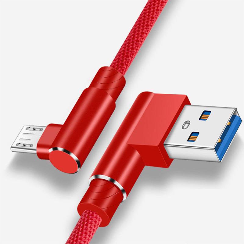 Double Elbow Fast Charging Mobile Phone Data Cable Mobile Game Charging Cable - Mubimart