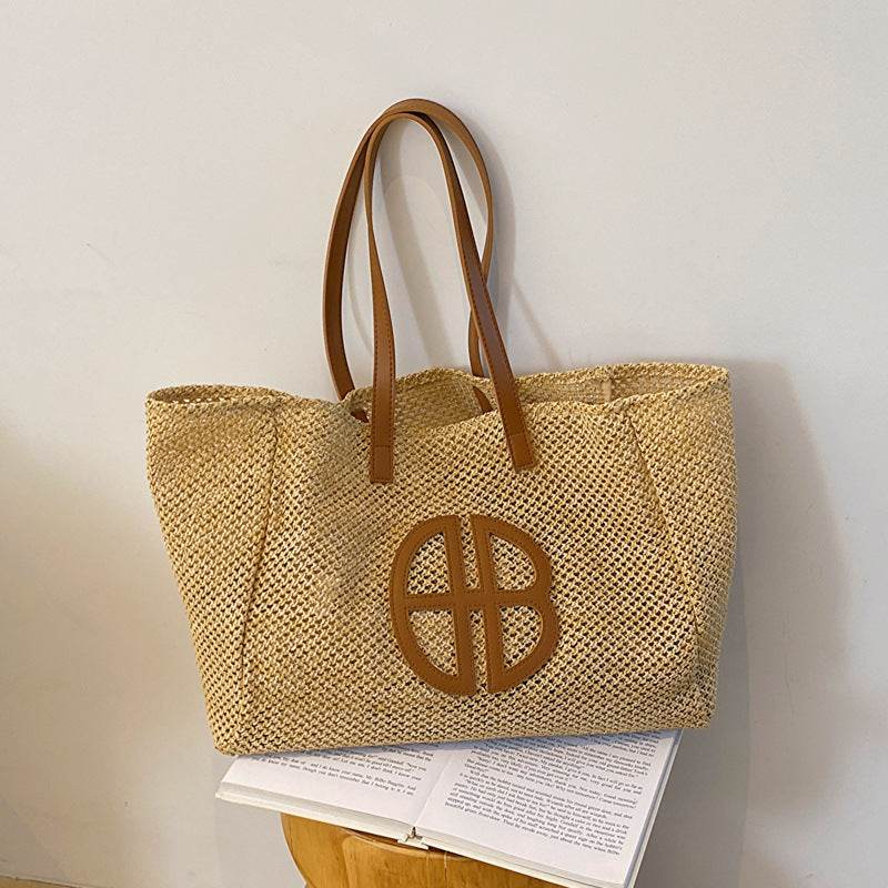 Summer Retro Large Capacity Tote Bag For Women - Mubimart