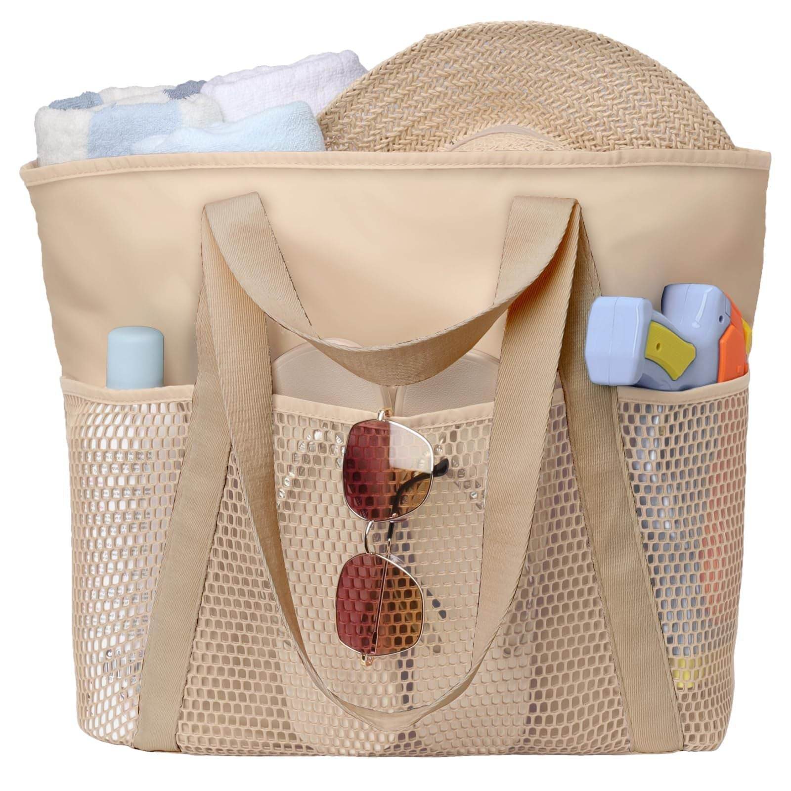 Large Capacity Waterproof Beach Bag Beach Portable - Mubimart