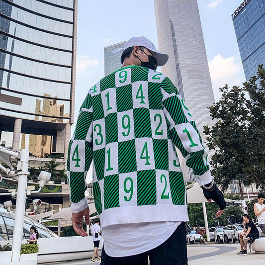 Sweater personality digital sweater - Mubimart