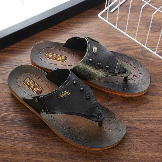 Men wear breathable flip-flops - Mubimart