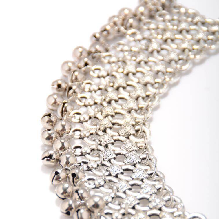 Boho Anklets Bohemian Silver Color Anklet Chain Bell Beads Anklet - Mubimart