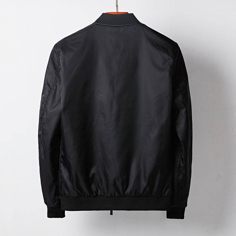 Nylon baseball uniform casual bomber jacket - Mubimart
