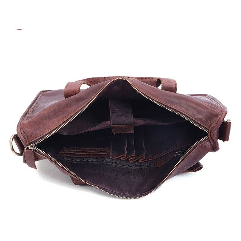 Men's leather briefcase - Mubimart