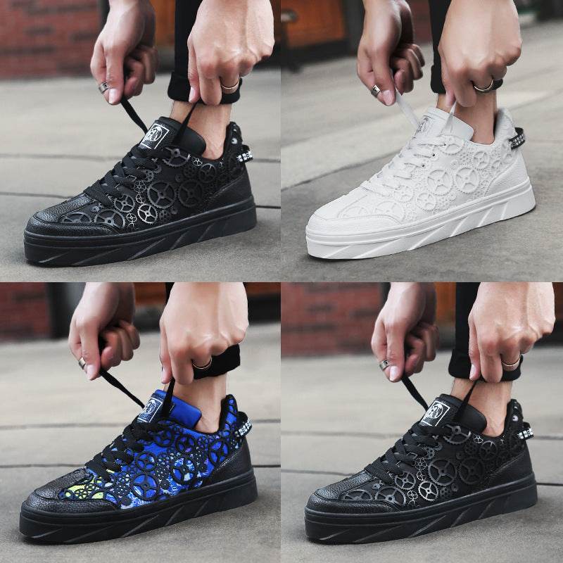 New student shoes men Korean version of the tide white shoes men's casual sports shoes men - Mubimart