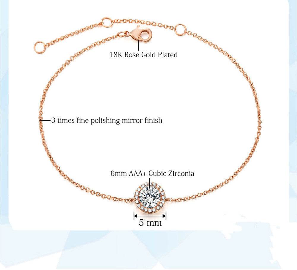 Round crystal anklets - Mubimart