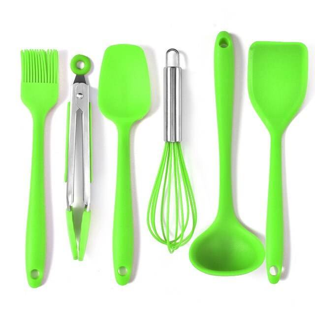 Six-Piece Silicone Mini Cooking And Baking Utensils - Mubimart