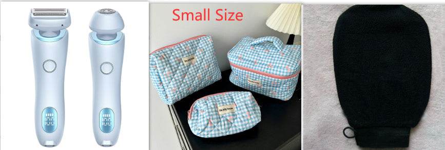 2 In 1 Hair Removal Epilator USB Rechargeable Trimmer Women Body Razor Face Leg Armpit Bikini Hand Pubic Shaver Hair Remover - Mubimart