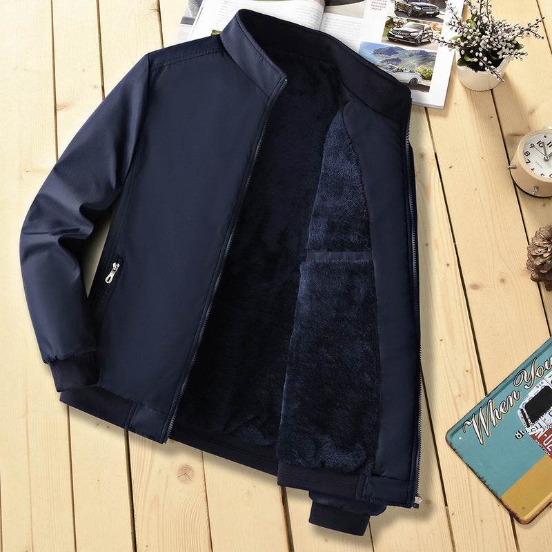 Men's Thin Jacket Fashion Casual Young Middle-Aged Men's Short Jacket Men's Top - Mubimart