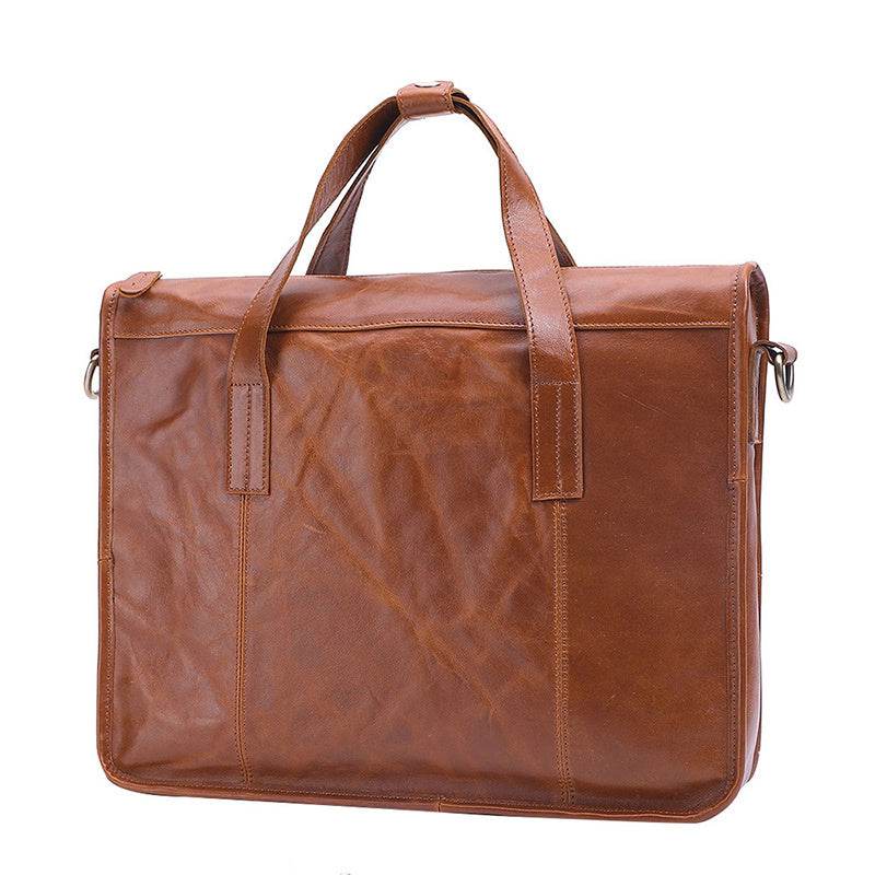Men's leather briefcase - Mubimart