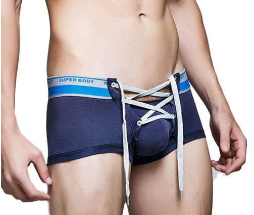 Lace Up Boxer Briefs - Mubimart
