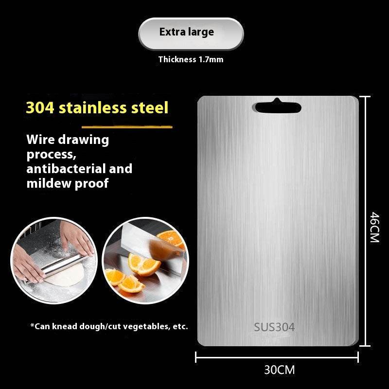 Thick Double-sided 304 Stainless Steel Cutting Board - Mubimart