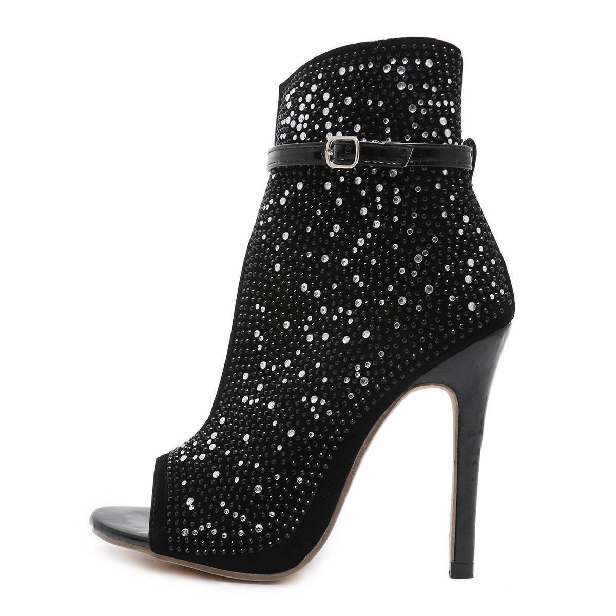 Fishbill Rhinestone Stiletto - Mubimart