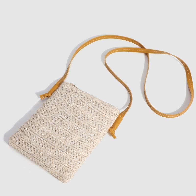 Fashion Solid Color Small Square Bag Vertical Mobile Phone - Mubimart