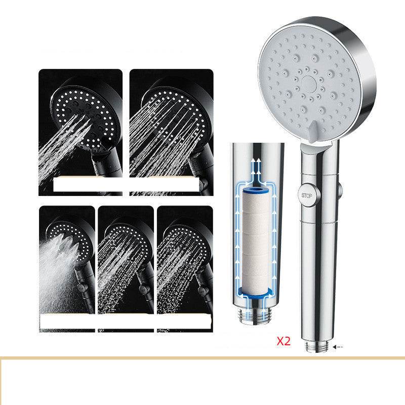 Shower Nozzle Booster Pressurized Set Bath Shower Shower Head - Mubimart