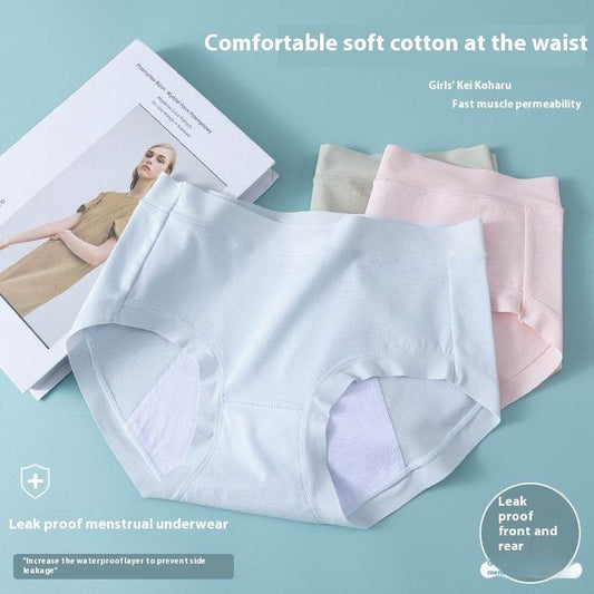 Cotton Menstrual Period Side Leakage Prevention Menstrual Panties - Mubimart