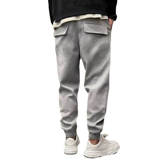Thicken Ankle-tied Drawstring Leisure Sweatpants - Mubimart