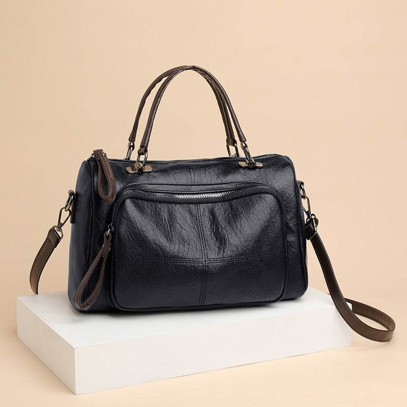 Women New Soft PU Leather Handbag Large Capacity Crossbody Bag - Mubimart