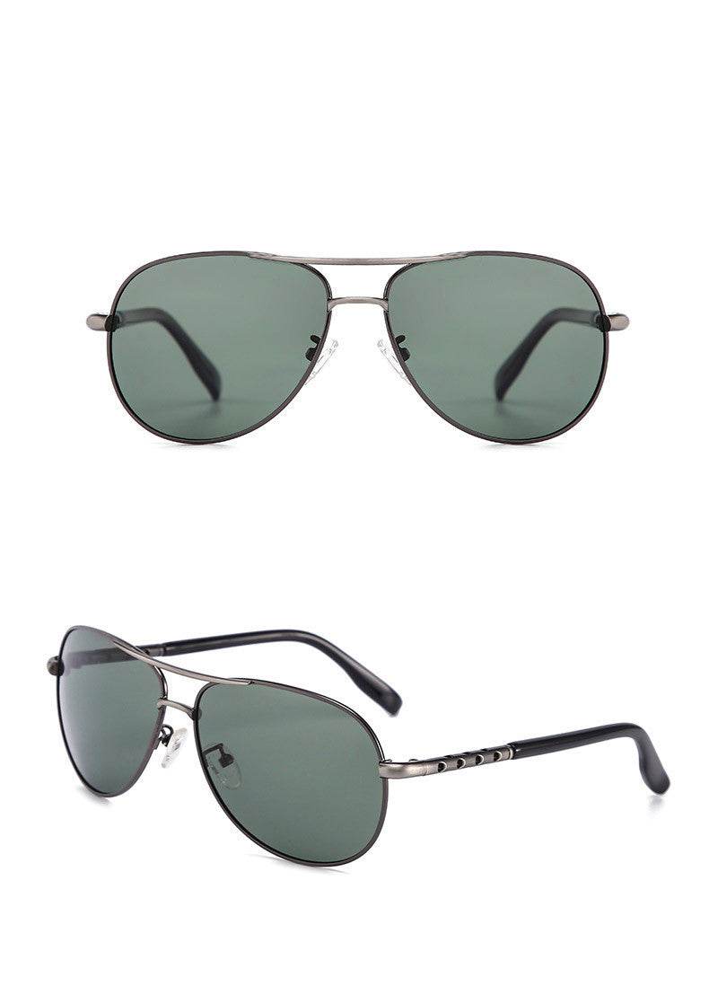 Retro metal polarized sunglasses - Mubimart