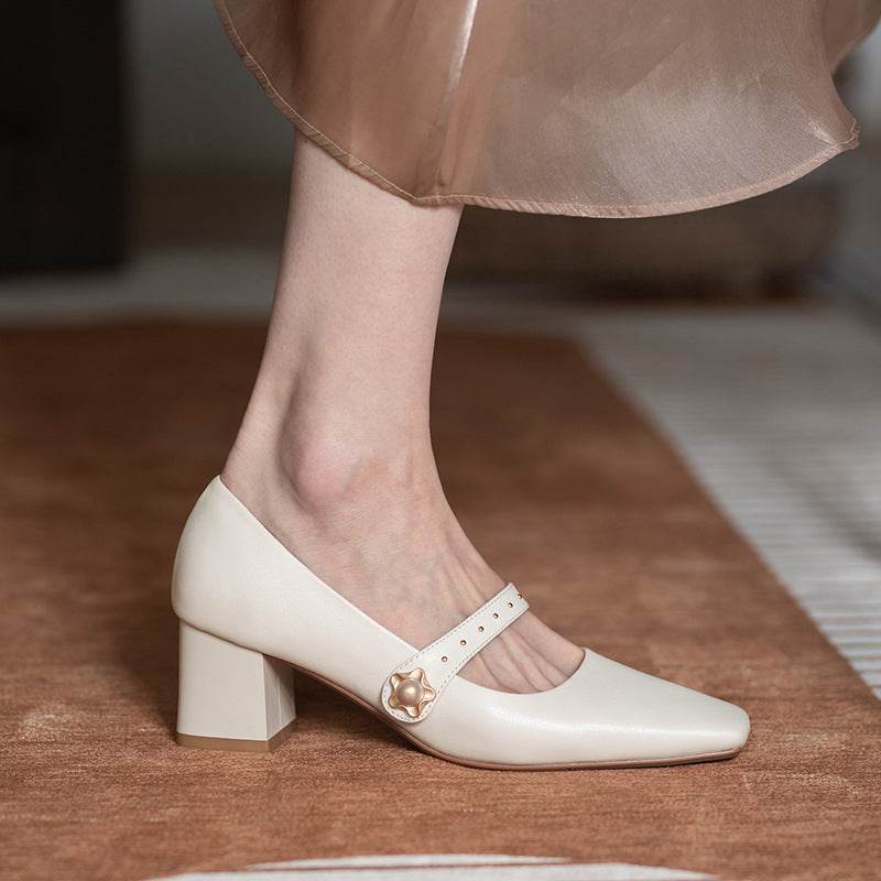 Vintage Mary Jane high heels - Mubimart